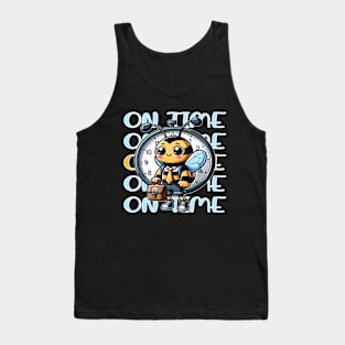 On Time Every Time, Punctual Bee with Stopwatch Tank Top